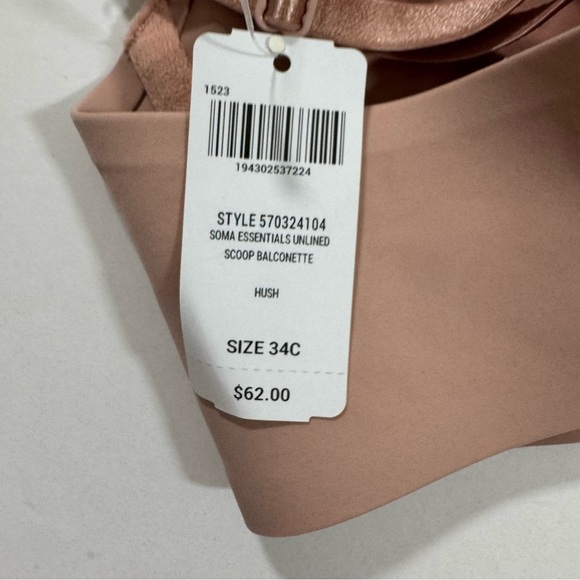 New Soma Essentials Unlined Scoop Balconette Bra Size 34C - Picture 4 of 4
